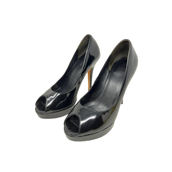 Cole Haan Shoes - Cole Haan NikeAir Patent Leather Peep Toe High Heels Black Womens 8B